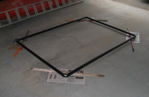Frame Laid Out on Garage Floor