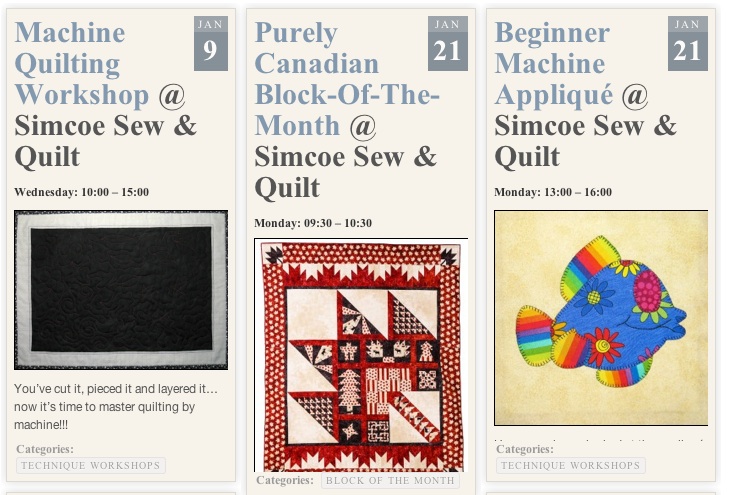 Quilts by Jen Workshop Calendar