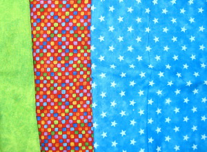 Three fabrics are needed for Birds in the Air quilt block.