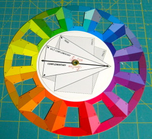 Each pie shape on the wheel represents a colour made up of many different values within this colour.