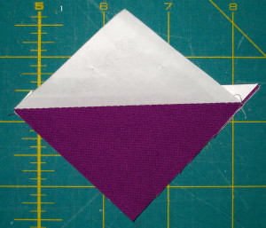 Fold over paper on seam.