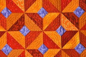 Close up of quilting.