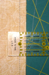 Measure seam.  An accurate quarter inch is what we want.