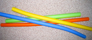 Pool noodles come in great colours,