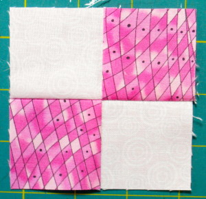 Sew 4 patch block together.