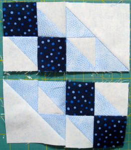 Sew the squares in each row together.