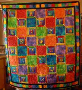 Alphabet panel quilt