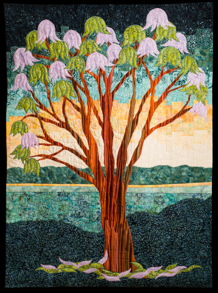 Jacaranda Tree Bargello Art Quilt
