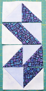 Sew first 2 HSTs together in each row