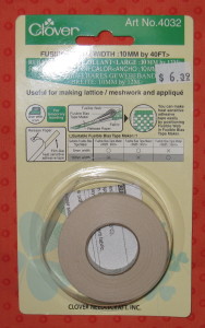 A roll of fusible to work with the fusible bias tape maker