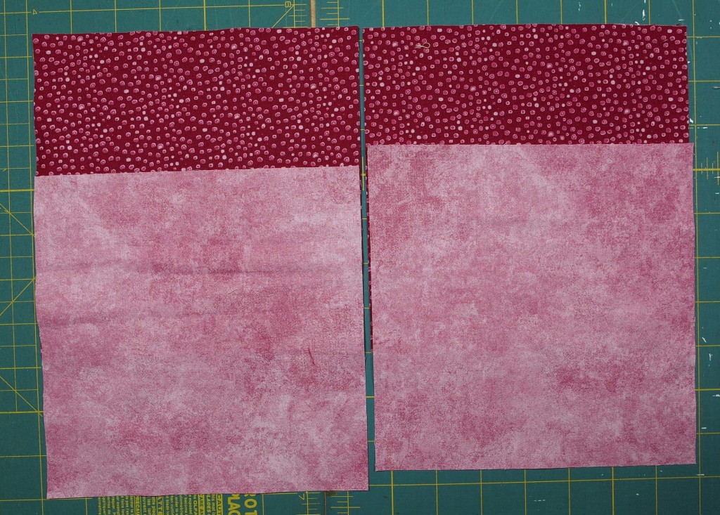2 - 7 ½″ squares of each fabric