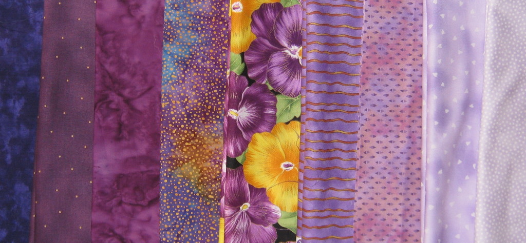 The fabrics I chose to create Summer Bargello