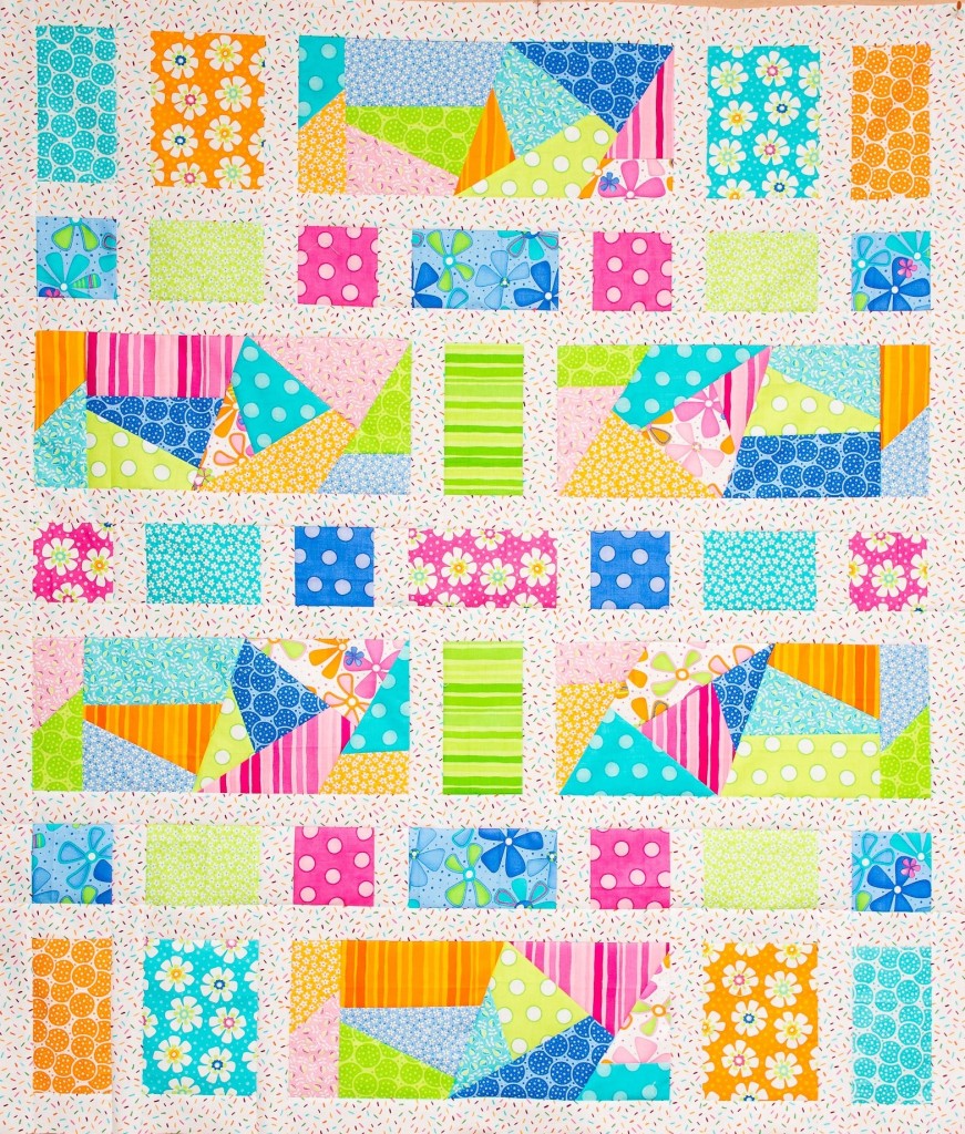 Spring Fling Shuffle the Deck Quilt Top