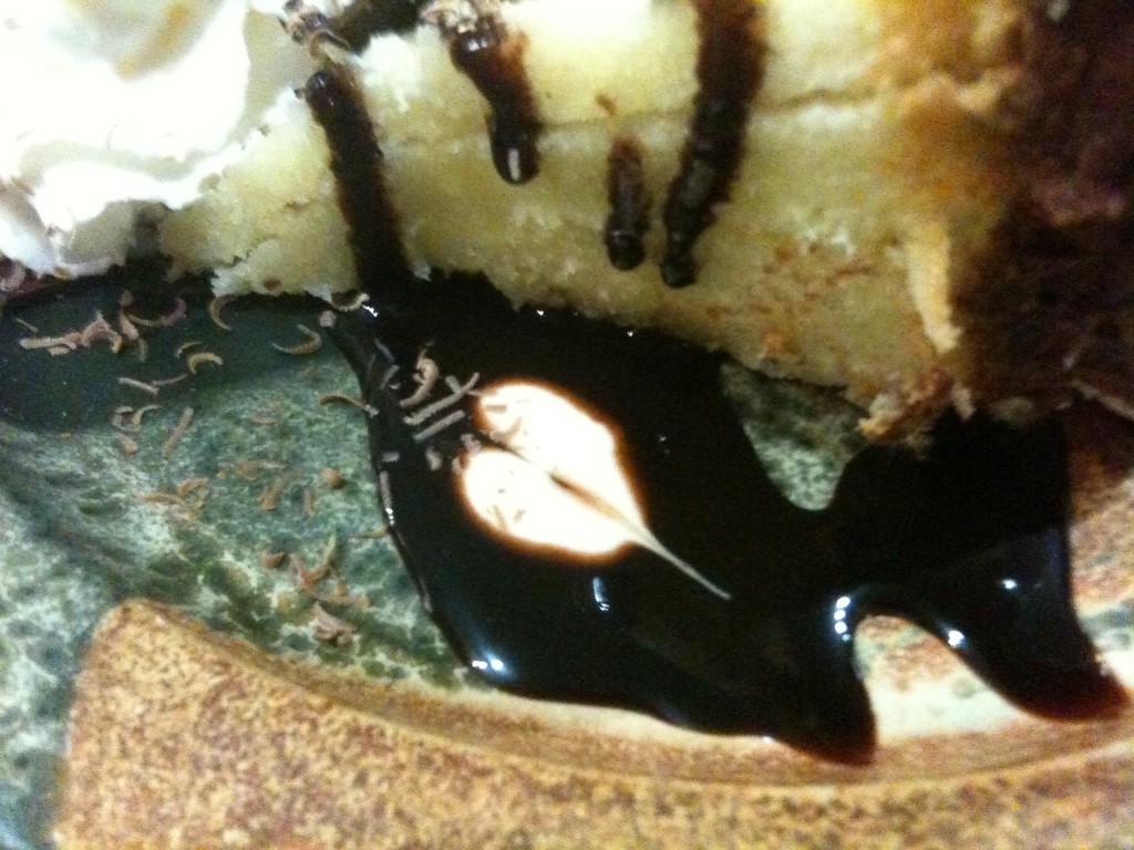 Look at the cool little heart in the chocolate sauce.