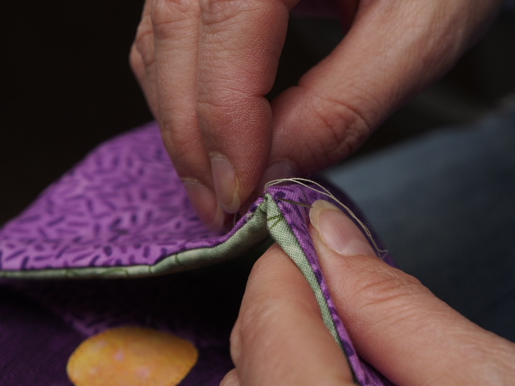 Hand sew opening together