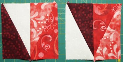 Modern table runner & placemat pattern with half square rectangles