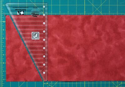 A ruler to create perfect rectangles ready for the second cut