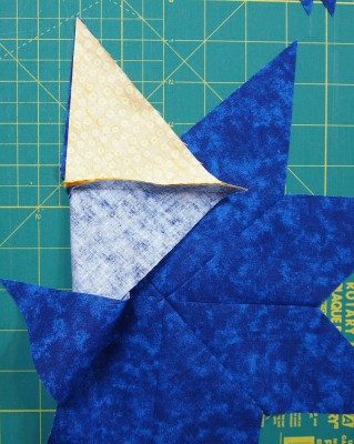 sew triangle in place on other side 