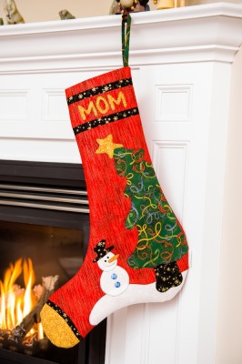 tree & snowman stocking