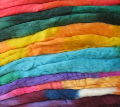 many colours of roving