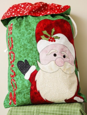 santa sac with Santa Claus design