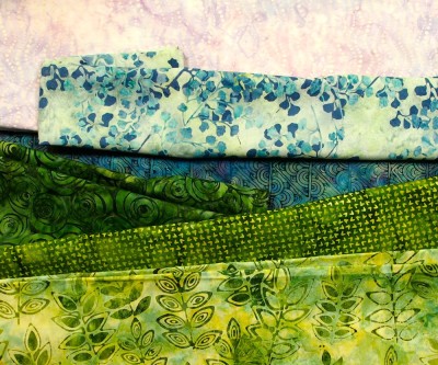 auditioning fabrics for the landscape