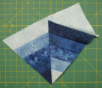 pairs of triangles sewn together