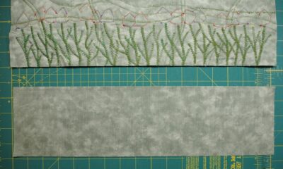 fabric for sleeve sitting below quilt