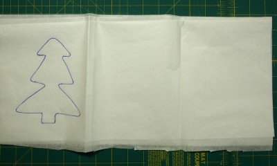 scored lines to fold in thirds 
