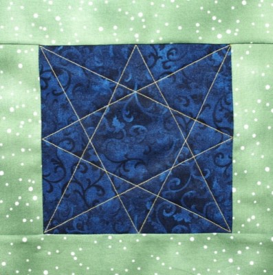 eight pointed star complete with stitching