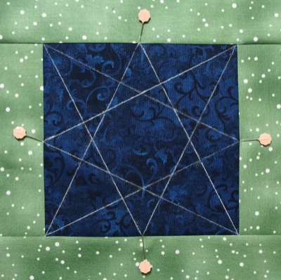 8 sided pointed star on the square