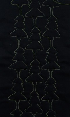 stitched trees on fabric