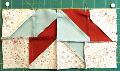Fabric pinned together