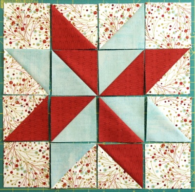 Squares in a star pattern