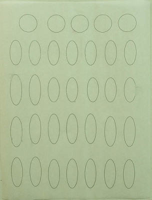 ovals and circles printed on a piece of Print N Fuse