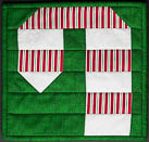 Candy Cane Quilted Trivet
