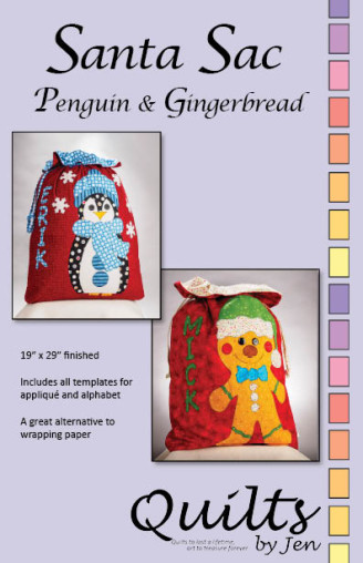 Santa Sac Pattern Cover for Penguin Gingerbread Cookie Man