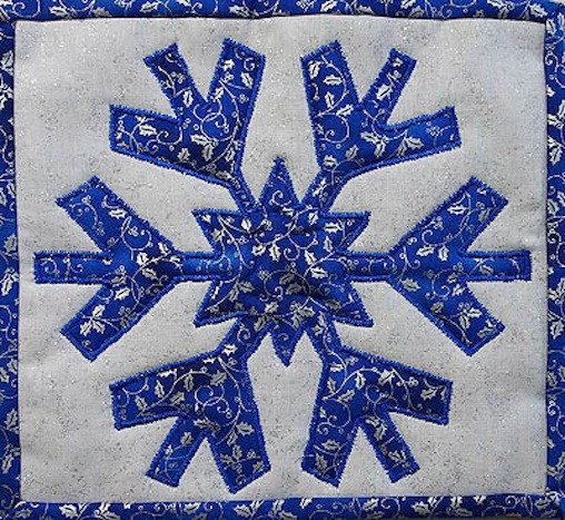 Blue & white snowflake 