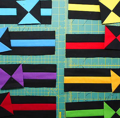 Leftover pieces from the wall hanging quilt