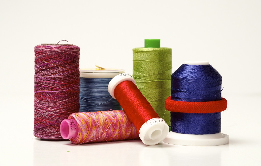 A variety of 40 weight threads.