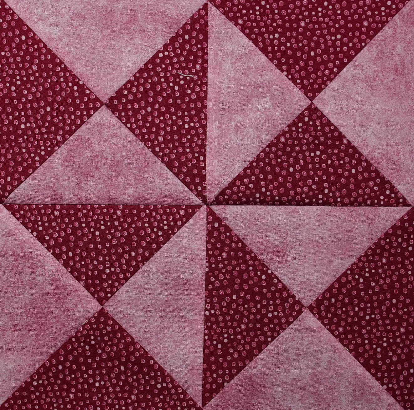 double pinwheel quilt block in red