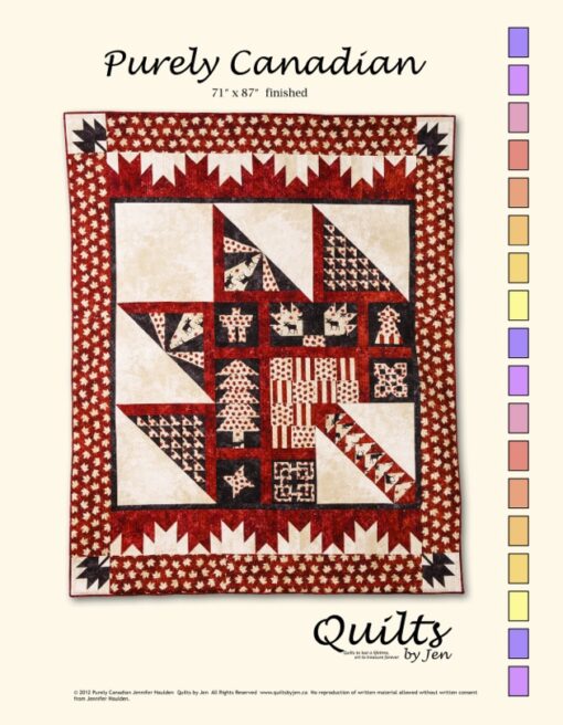 Purely Canadian Quilt Pattern Front Cover