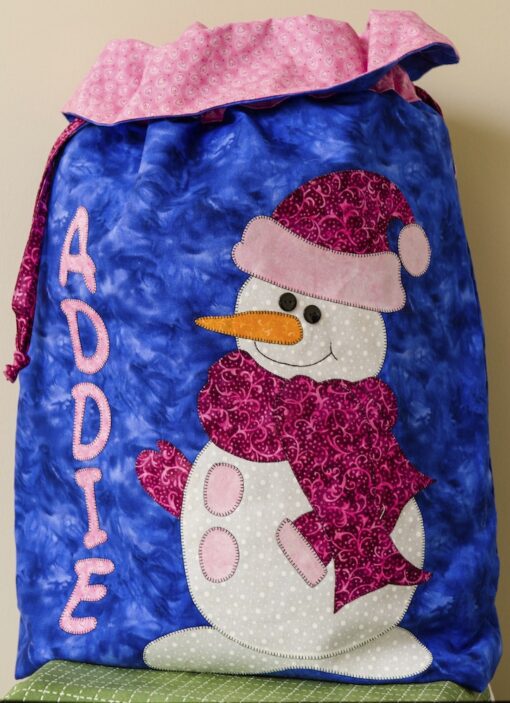 Snowgirl Santa Sack Gift Bag