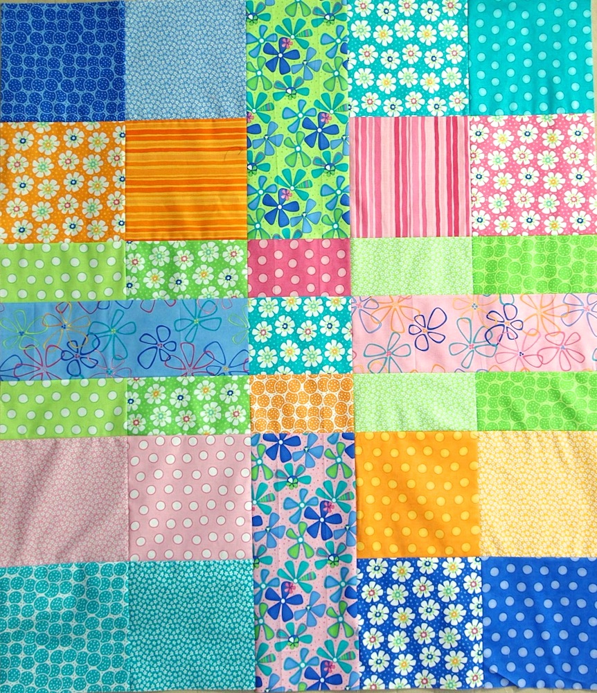A Backing For The Spring Fling Shuffle Block Quilt | Quilts By Jen