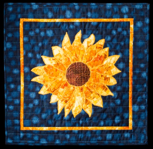 Miniature Bargello Sunflower Quilt