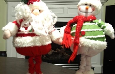 Christmas Decorations: A Pot Belly Santa & Snowman