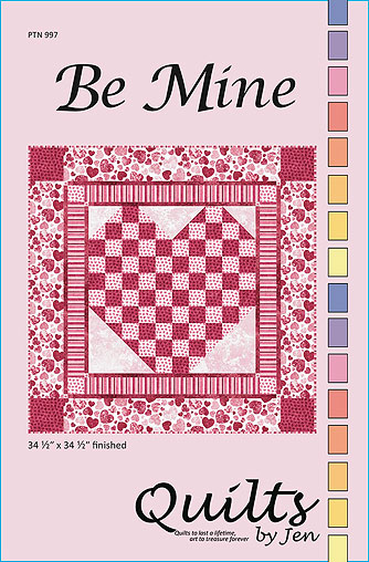 A quick and easy, warm and romantic Heart Quilt Pattern ideal for Valentine's Day