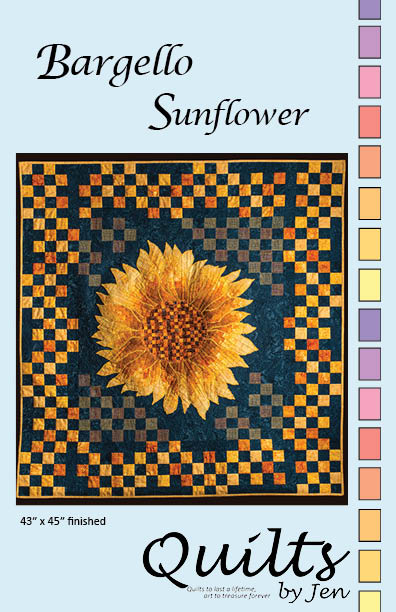 Bargello Sunflower Quilt Pattern Front Cover