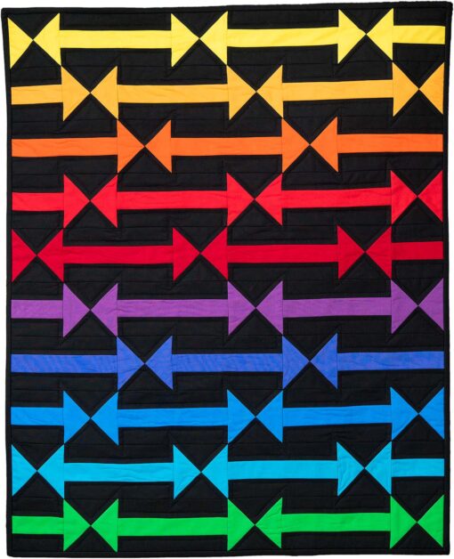 Follow the Arrow Bright Colorful Modern Quilt