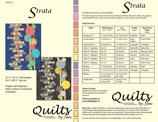 Strata stitch and flip modern quilt pattern cover with fabric requirementsStrata stitch and flip modern quilt pattern cover with fabric requirements
